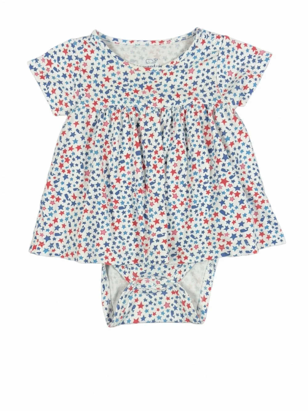 VINEYARD VINES Pima Patriotic Onesie Dress - 6-12M